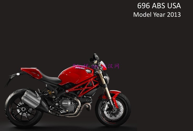 2013 杜卡迪Ducati Monster 696 ABS 零件手册 零件号码料号(英文)