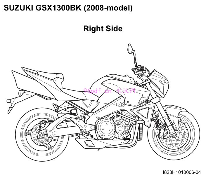 2008 铃木Suzuki GSX1300 Bking版 大BK 维修手册资料 含电路图(英文)