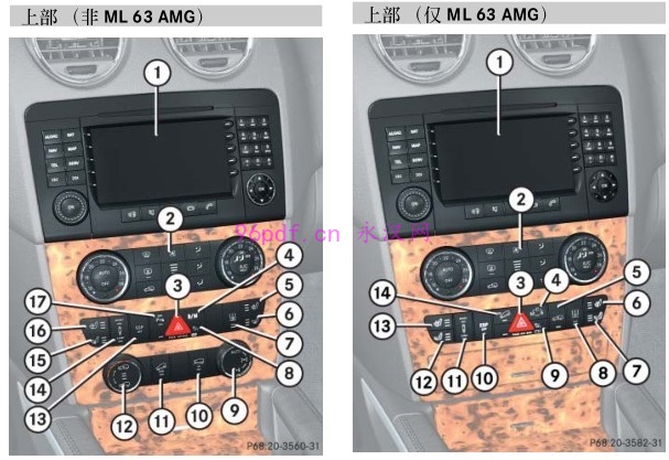 2007-2010 奔驰ML63 AMG使用说明书 车主用户手册按键操作2006 2008