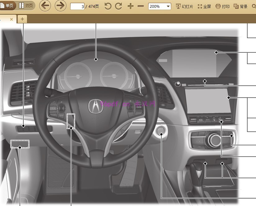 2013-2014 讴歌RLX ACURA使用说明书 车主用户手册 仪表按键操作说明 2012