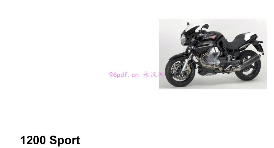 古兹Moto Guzzi 1200 Sport 2008 维修手册资料(英文)